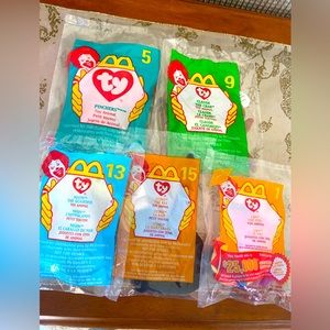 McDonalds Teenie Beanie Babies set of 5